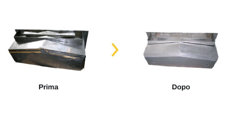 revisione coperture telescopiche metal gennari prima e dopo intervento